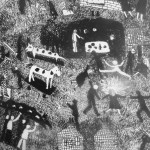 Detail from Dave Person etching