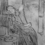 Drypoint print from workshop with Alan Birch.