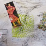 Mixed media prints with workshop leader Alan Birch.