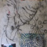 Mixed media prints with workshop leader Alan Birch.