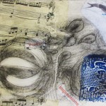 Mixed media prints with workshop leader Alan Birch.